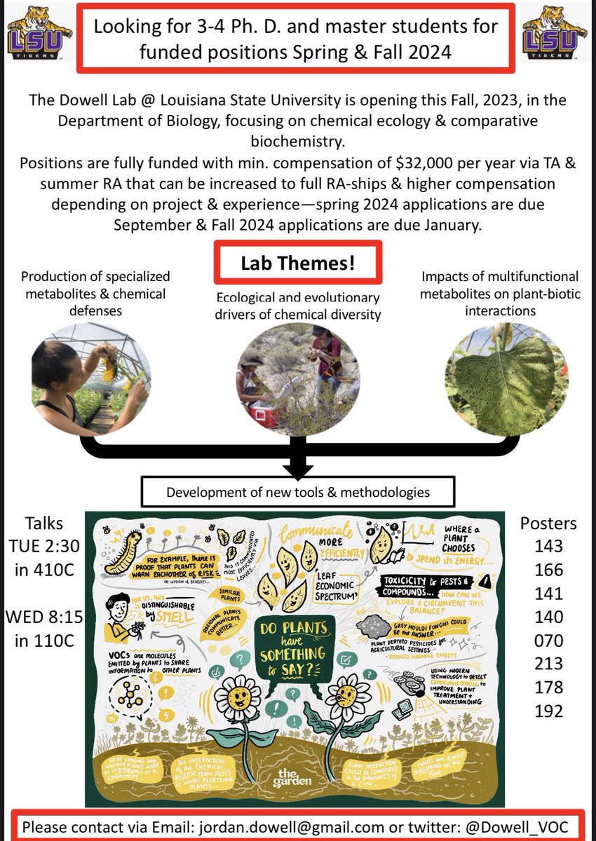 Dowell_VOC's tweet photo. It’s up on the job board! #Botany2023 if anyone is interested we can definitely make some time to talk research! https://t.co/mViJsKajtj