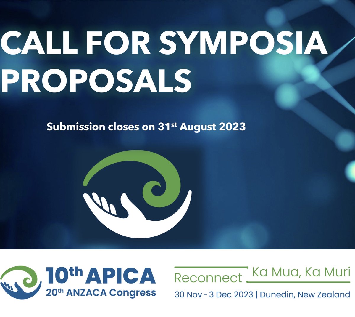 Have you submitted your proposal for our <a href="/Apica2023/">ANZACA-APICA Conference 2023</a> Symposium 📣?

Visit apica2023.com/symposia_submi… for more info, and submit your proposals soon!!