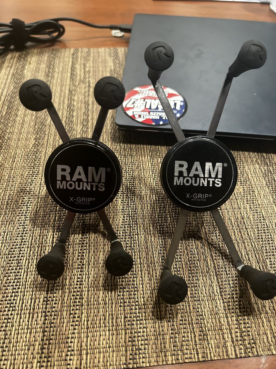 LandsharkPub's tweet photo. @RAMMounts I have 2 bike, 1 phone. Why are my mount’s different? They are both Ram X Grip. By the way, the one on the right works https://t.co/GZ6yLUbEqT
