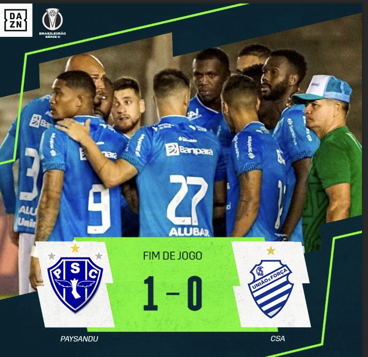 DAZN_BRA's tweet photo. O PAY TA ON! 🔥

Com gol do zagueiro Wellington Carvalho, o Papão venceu o CSA na #SérieC2023. Com esse resultado, o Paysandu entra no G-8 da competição.

#SérieCnoDazn https://t.co/esNYBq6Leg