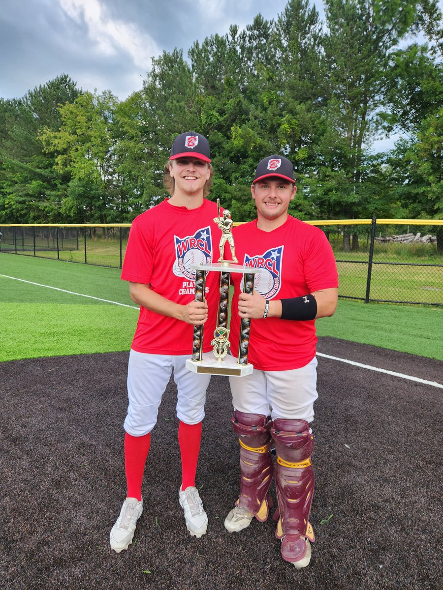 richgamber's tweet photo. Champions

The Bull @Dgamber25 and Patch @patrickdinen  ... The starting battery for @b2_baseball Bulls 22U ... Western Reserve Collegiate League  Championship Game

@MHSwildcatbsb https://t.co/YlDZmK6VjH