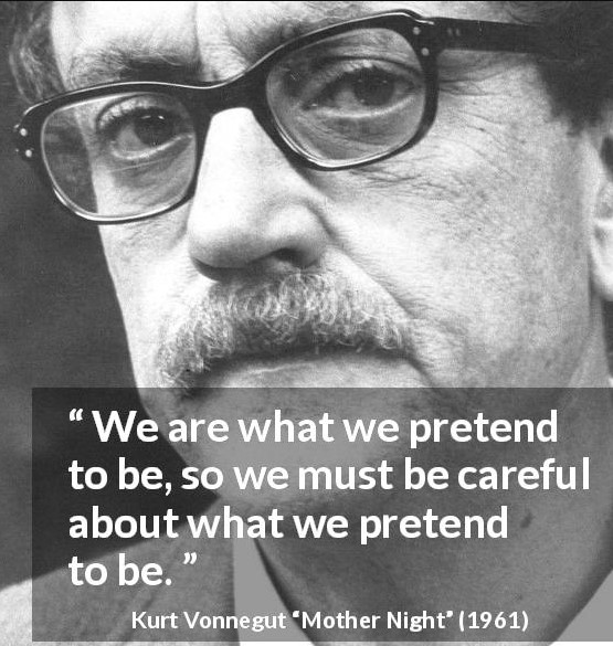 ✨ #QuoteOfTheWeek: 'We are what we pretend to be, so we must be careful about what we pretend to be.' - Kurt Vonnegut, Mother Night. Consider this as you shape your own narrative. #KurtVonnegut #MotherNight #Inspiration #hiphopwritesnow