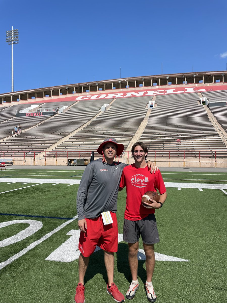 CoachBarro's tweet photo. QB Connor Ackerley had a great workout at @BigRed_Football today! https://t.co/GcTYrnjWjN