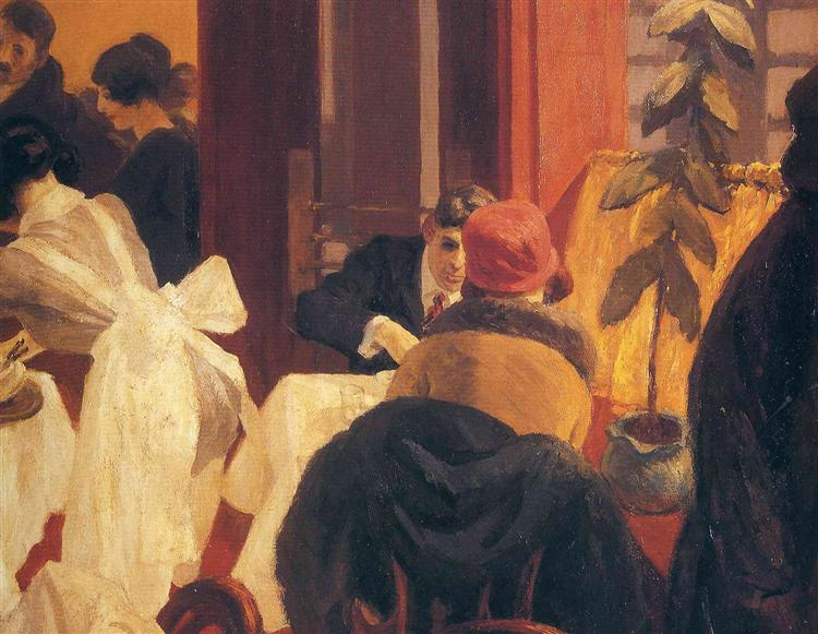 Goodnight, my dear Twitter friends. Till we tweet again. 😴💤 'New York Restaurant' by Edward Hopper; Date: 1922; Style: New Realism. 🧑‍🎨🎨