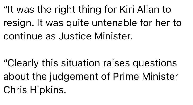 StrayDogNZ's tweet photo. National: The people of NZ still need to get to know Chris Luxon.

Luxon: Uses the tragic Kiri Allan news to take a potshot at Hipkins.

Yeah I think we can all see Luxon for the petty, insincere opportunist he is. https://t.co/RzJhAL0kwH
