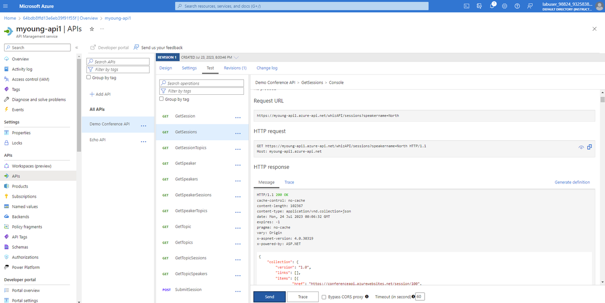 ymatty's tweet photo. Finally tried a @Whizlabs lab-Understanding #Azure API Management.  I can leverage APIM for my microservice web apps!🌐✨APIM acts as a gateway, providing centralized API management, security, and access control. 
#handsonlearning #Azure #100daysofcloud #getcloudcertified 193/200 https://t.co/lVZNSBqiCA