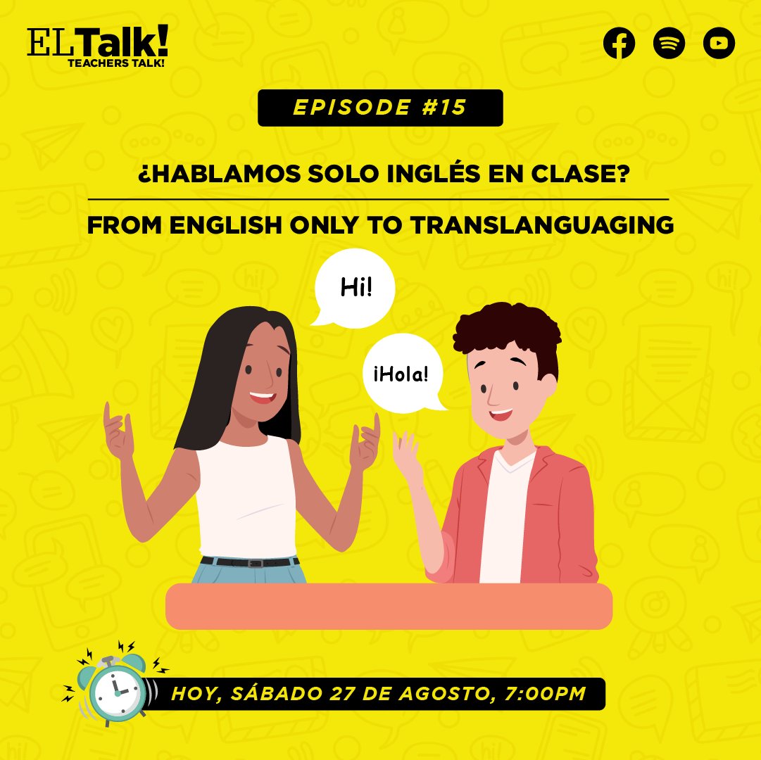 eltalkperu's tweet photo. Ya está disponible:"De habla solamente en inglés a Translanguaging" Nuevo ep. 
Escúchalo primero haciendo click aquí: https://t.co/EOC4jIBWLv https://t.co/oQO6sK2J1X
