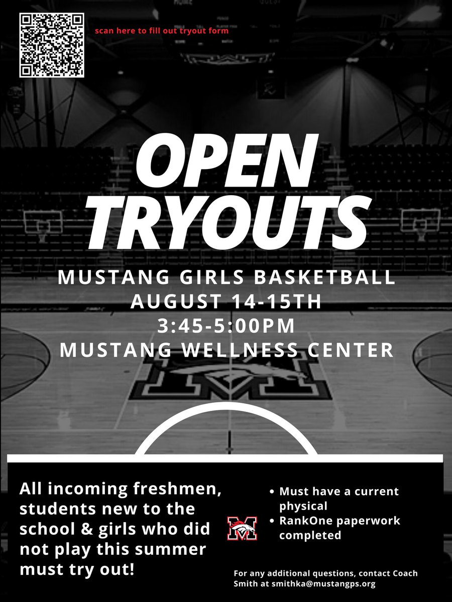 Mustang GBB Tryouts Info 🏀 #GID