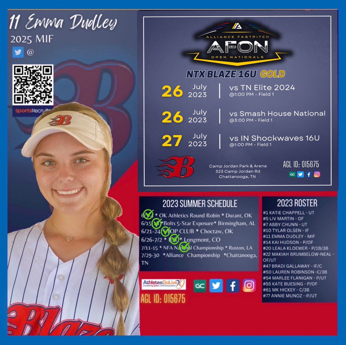 Headed to Scenic City this week! <a href="/16uBlazeGoldNTX/">NTX Blaze 16U Gold</a> <a href="/Gosset41/">Brian Gosset</a> <a href="/IHartFastpitch/">I❤️Fastpitch</a> <a href="/BlazeFastpitch/">Texas Blaze</a> <a href="/Mackenzie_Sher/">Mackenzie Sher</a>