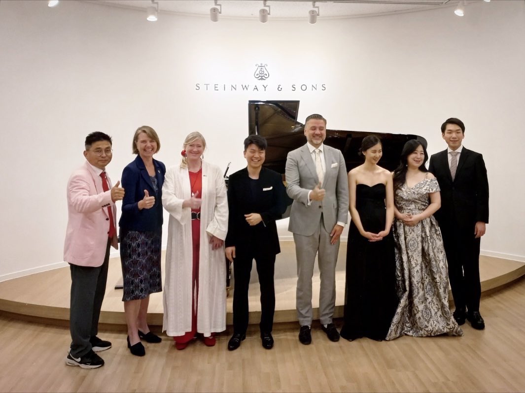 Afflatus2021's tweet photo. Afflatus Ensemble Artist Series 5 concert in Seoul, Korea Republic (21 July 2023). Our sincere thanks to everyone who came to the sold-out concert. Special thanks to ambassadors of Norway, Estonia, Honorary Consul of Iceland in Korea and Steinway&amp;Sons Korea for sponsoring us. https://t.co/OpmpdKPER0