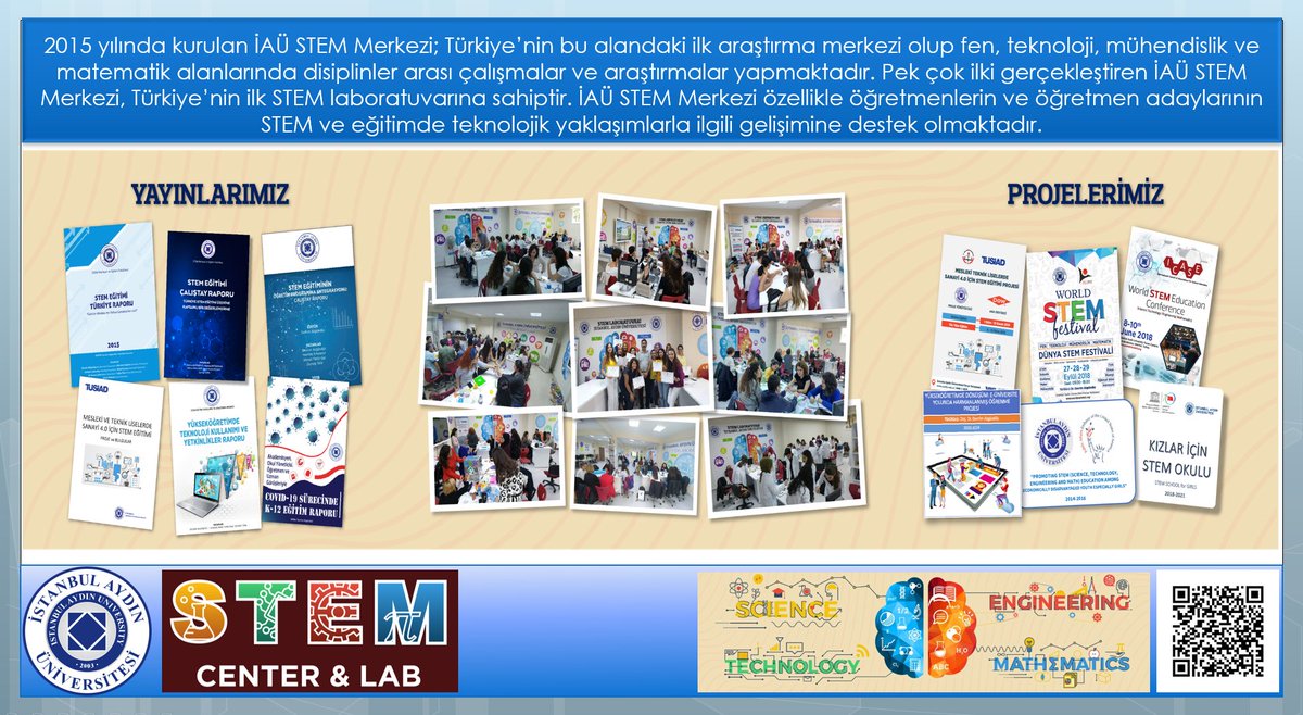 Türkiye'nin #STEM eğitimi ile ilgili ilk araştırma merkezi olan <a href="/IAUSTEM/">IAU STEM Ed. Research Center</a>, yaptığı faaliyetlerle özellikle öğretmenler ve eğitim fakültesi öğrencilerinin akademik gelişimine destek olmaktadır. Siz de <a href="/IAUkampus/">İstanbul Aydın Üniversitesi</a> Eğitim Fakültesini tercih ederek bu imkanlardan faydalanabilirsiniz...