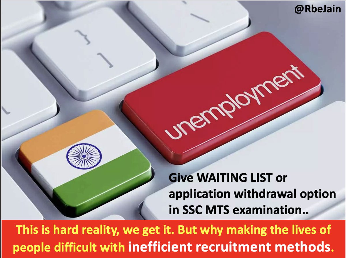 J7HSingh's tweet photo. #SSC_MTS_2022_Application_Withdraw
Waiting list ki provisions sac ko rakhni chahiye..... 
@DoPTGoI https://t.co/UORK9PLOUy
