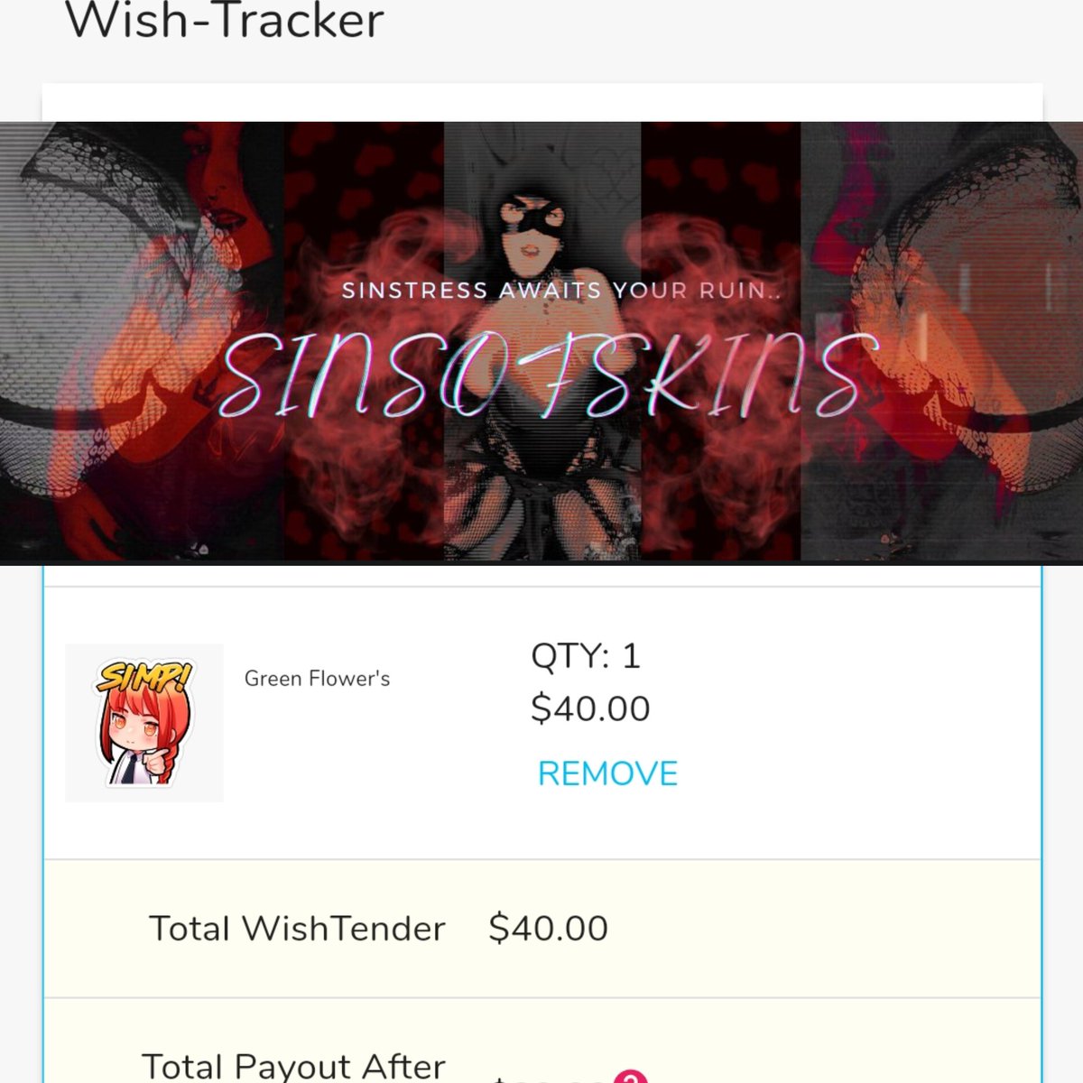 SinsOfSkins's tweet photo. While its a start~Someone double this immediately. Get the rest of My list, then add something else! 💋

You should have added "Thank Sinstress" after.

🙄🥱😌
Either way- good job making your pitiful life better by servicing. https://t.co/VztdkeaxPL