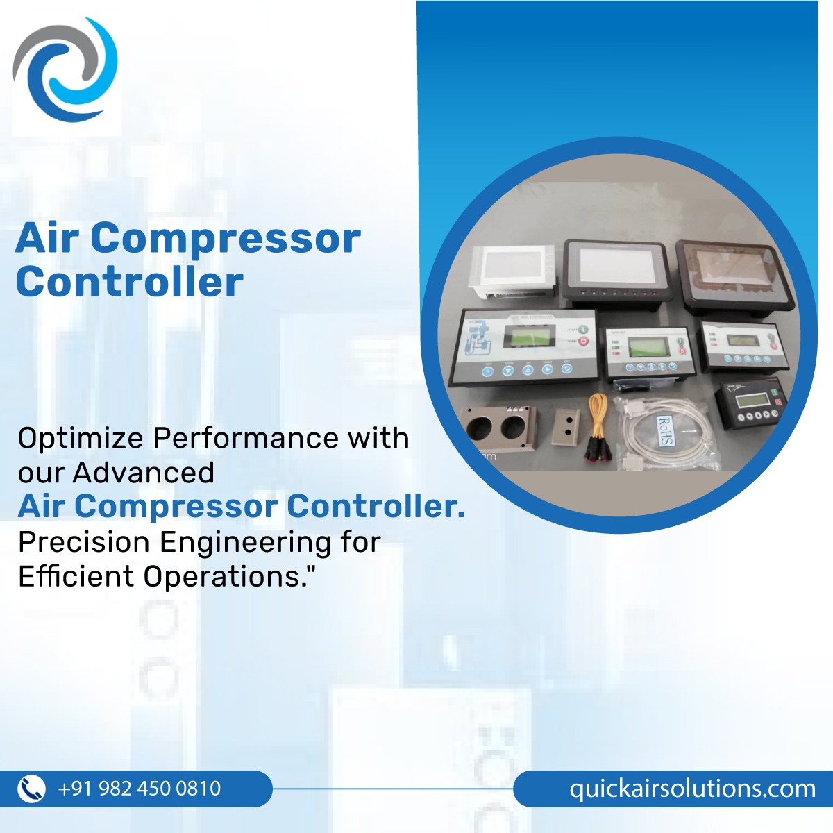 Maximize productivity with our cutting-edge Air Compressor Controller - precision engineering for peak efficiency! 

#quickairsolutions #aircompressorsolutions #MoistureControl #CleanAirSolutions #EfficientPerformance #ahmedabad