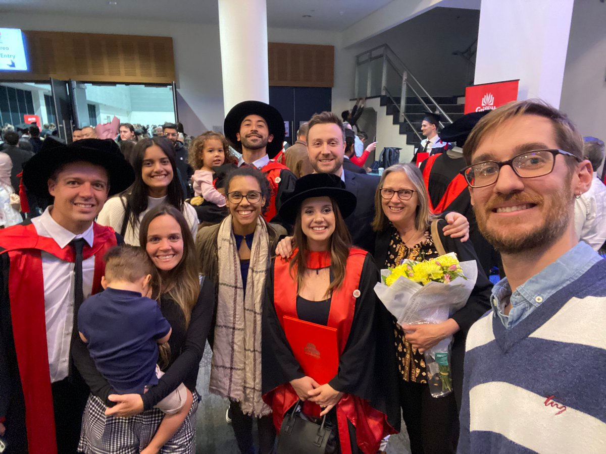 It takes a village to raise a Ph.D candidate... and here is part of my village celebrating with me the conclusion of this period of my life!
I am lucky to have all of you!

@Griffith_Uni @WomeninCoastal @WomenSciAUST #PhDone