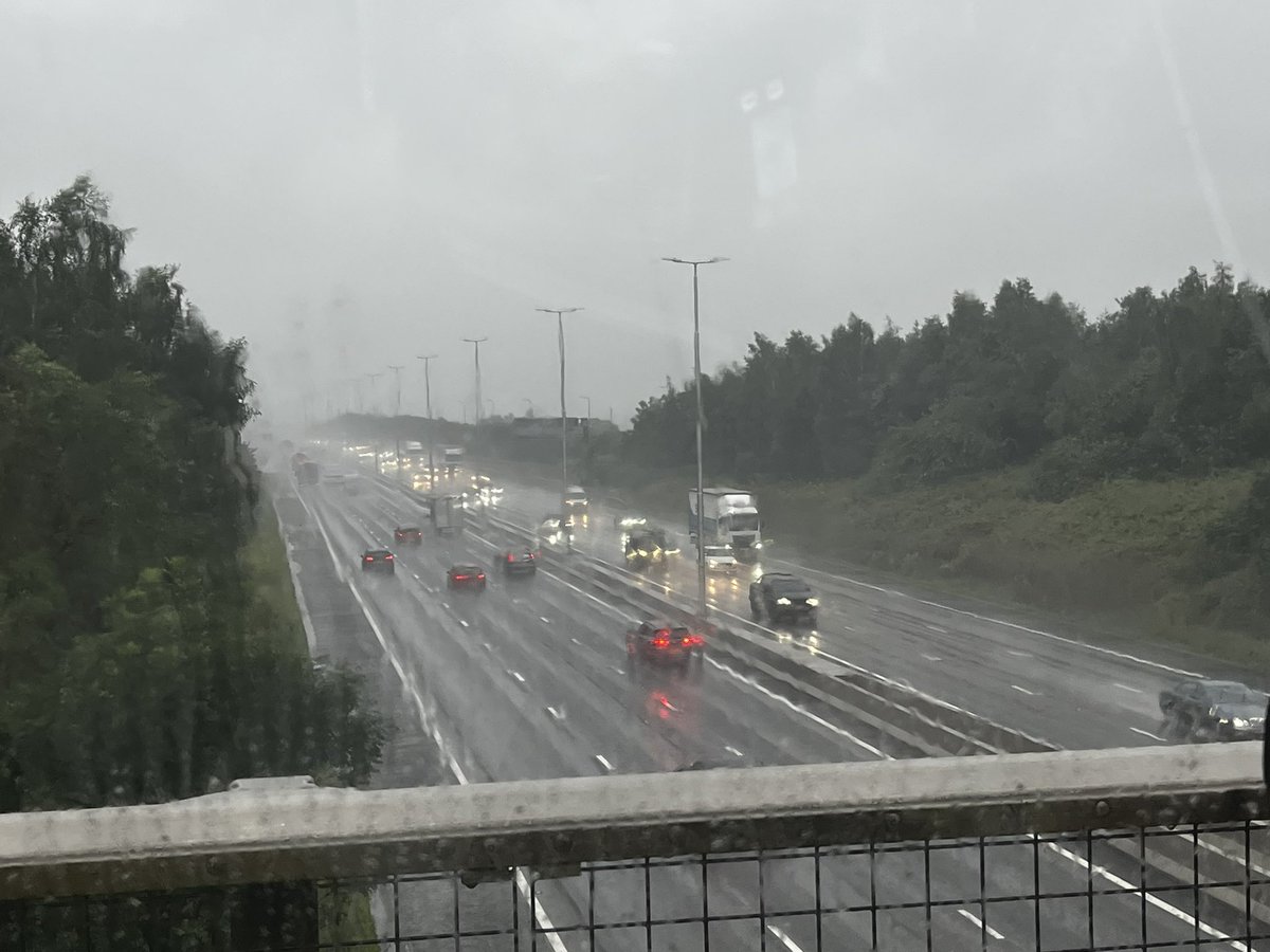 Awful driving conditions yet people still driving as if it’s a dry day. 

SLOW DOWN✅

USE DIPPED HEADLIGHTS✅

INCREASE DISTANCES✅ 

SWITCH OFF CRUISE CONTROL✅

It’s better to arrive late than never! 

#DriveToArrive #RoadSafety