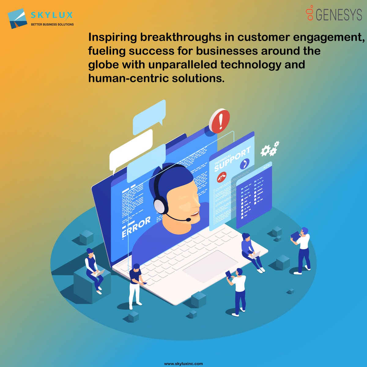 skylux_inc's tweet image. Inspiring breakthroughs in customer engagement, fueling success for businesses around the globe with unparalleled technology and human-centric solutions. #contactcentersolutions #Genesys #callcentersolution #skyluxinc #CustomerService