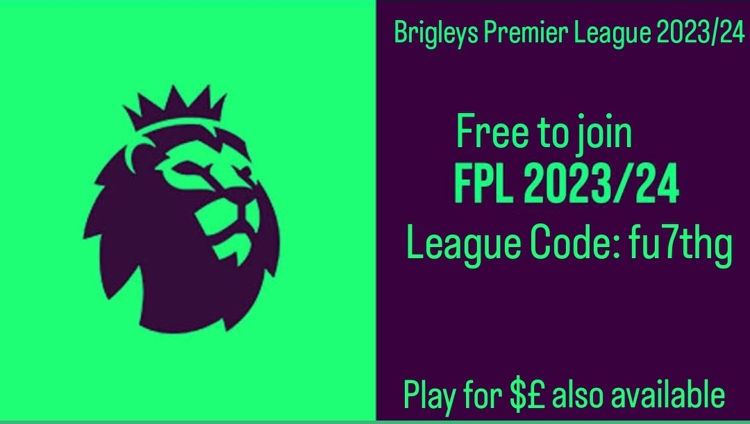 GBH95's tweet photo. Open FPL league running along side invitational league ($50/£25 entry) https://t.co/mhnR91gw79