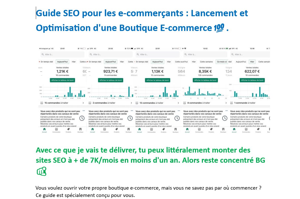 mimineecom's tweet image. 💥J’ai créé un guide complet pour t’apprendre à faire tes premières ventes rapidement et avoir un business stable sur le long terme sans langue de bois💯

Le document sera payant dans 48h (Quand c’est gratuit les gens s’en foutent)

Follow+RT+Like+commente «ecom »🫵🏼