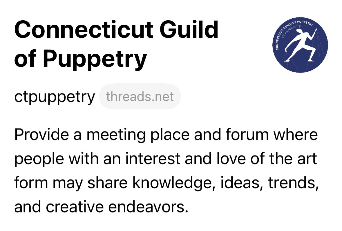 CT Guild of Puppetry tweet media