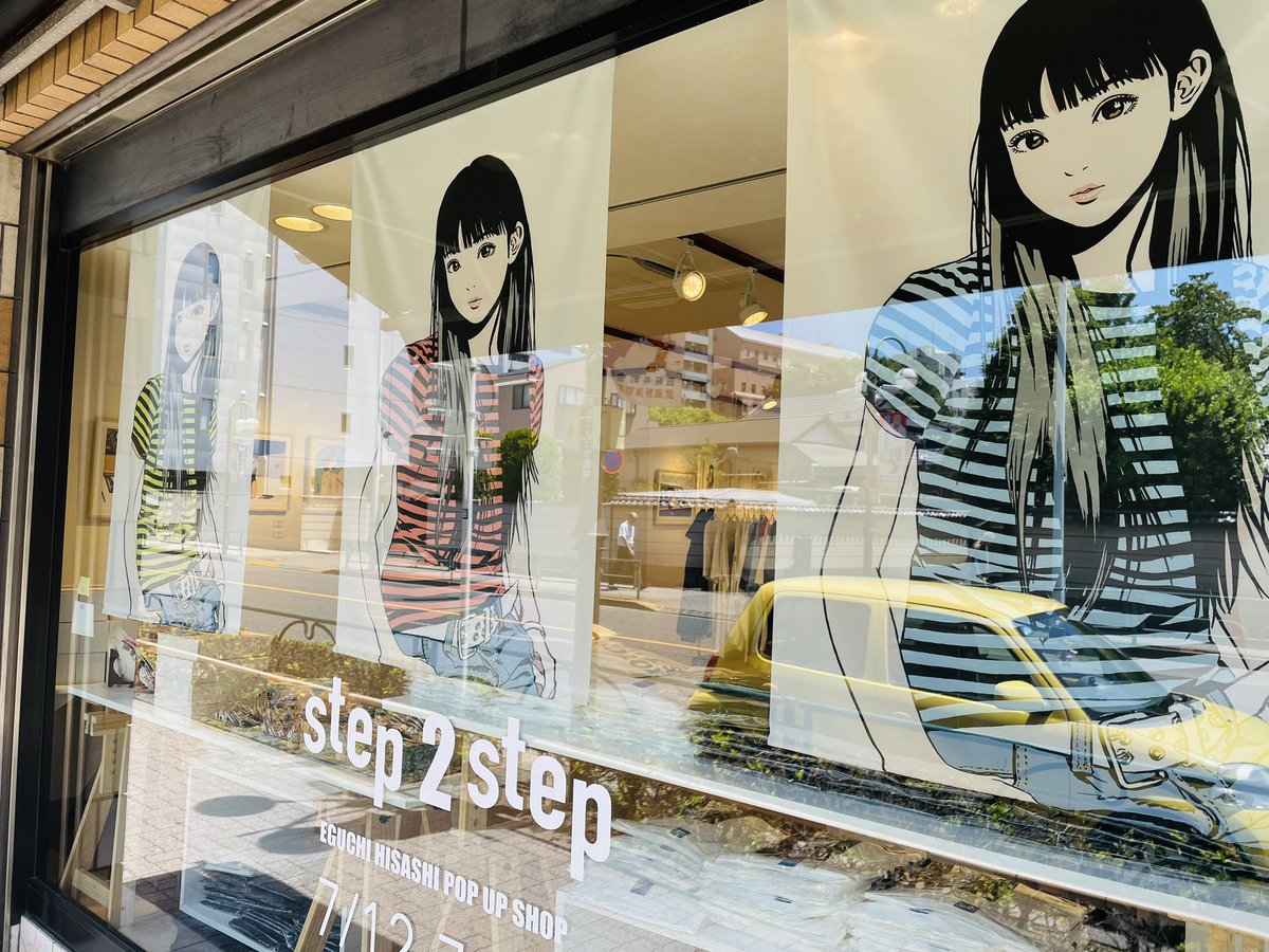 imoji3's tweet photo. 江口寿史先生の『step2』出版記念展行ってきた!
アナログのラフや原画見るの大好きなので線に興奮した😳
アイスコーヒー買いたかったけど自分が着いた時はまだ販売時間前だった🥺
#steptostep https://t.co/rtOxAeXKQ6