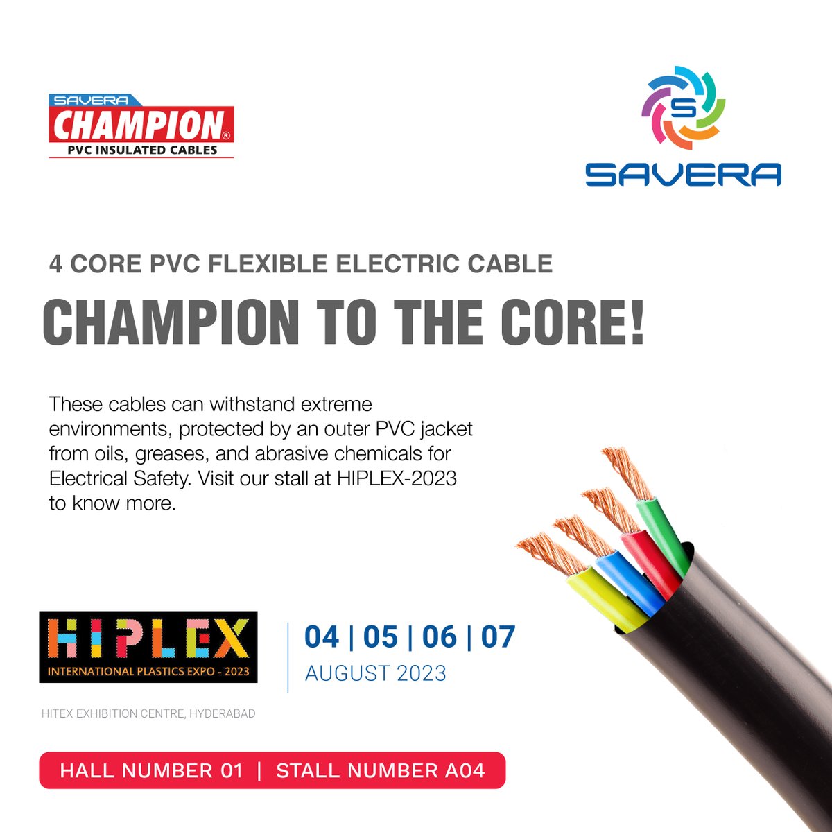 #HiplexExpo!
Exciting to see #SaveraPipes showcasing innovation in the plastic industry!
Additionally, highly anticipating the opportunity to delve into 'Champion to the Core' – an inspiring tale of unwavering determination!
You're invited to join us at the expo!
#Hiplex2023