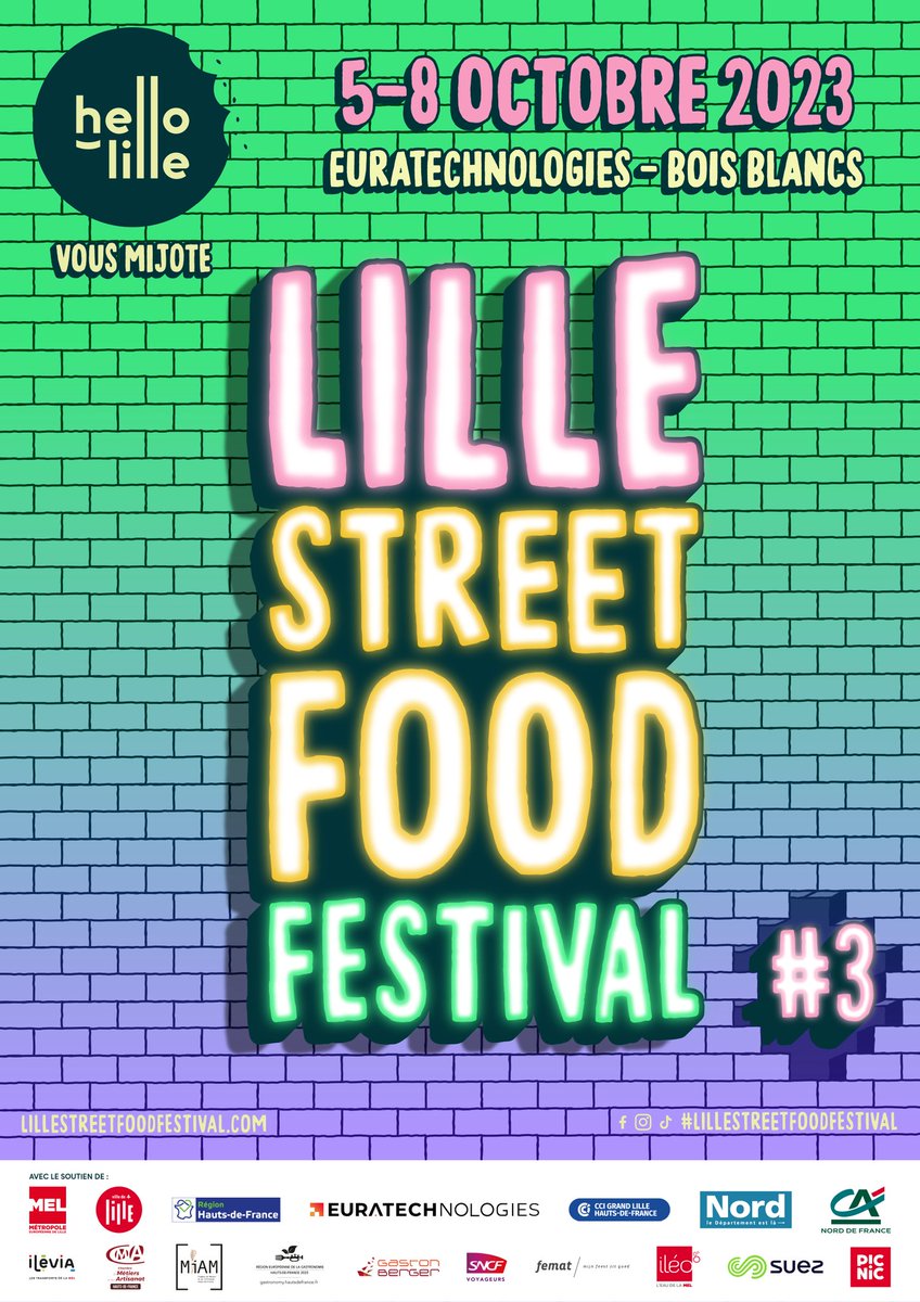Hello_Lille's tweet photo. Le Lille #StreetFood Festival est de retour ! 

Rdv du 5 au 8 octobre prochain à @euratechnologie dans l'écoquartier des Bois Blancs de #Lille.

Avec 26 000 festivaliers en 2022, le LSFF est devenu l'un des événements food les + importants au Nord de Paris.

#hellolille https://t.co/ys18imDu3W