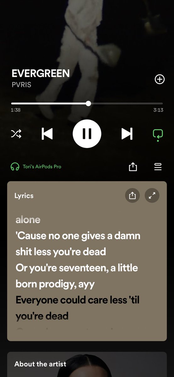 tori_viator's tweet image. Finally sitting down to listen to the new EVERGREEN album with the lyrics and I’m..