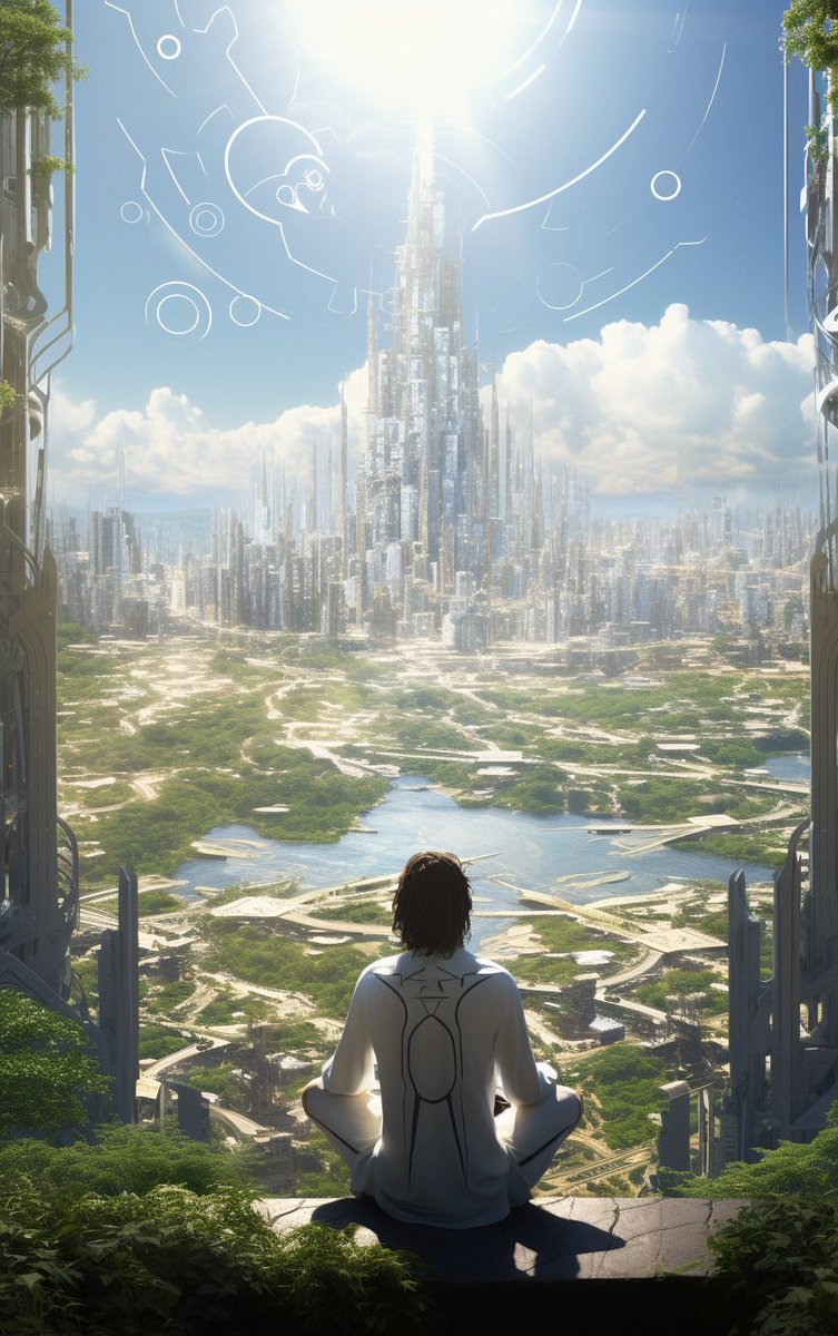 meditation about the future #ai #midjourney