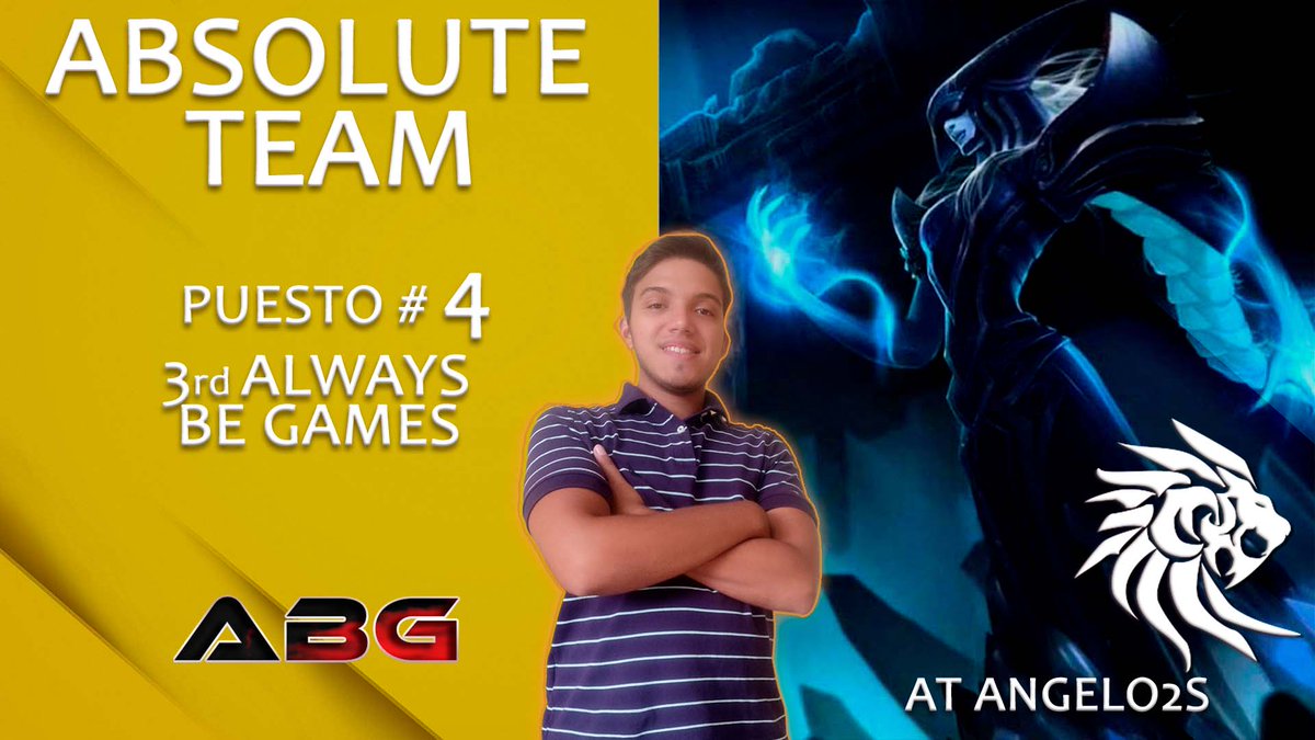 Absolute Team (@absoluteteamcol) on Twitter photo 🌌🦁 ¡Noticias estelares desde la constelación de los gamers! 🎮✨ Hoy, queremos aplaudir a <a href="/angelo2s_LoR/">AT angelo2s</a> , el león intergaláctico 🌌🦁, quien ha alcanzado un impresionante CUARTO lugar en el épico torneo "3rd Always Be Games". #DreamTeam #GoAtk 🌌🦁 ¡Noticias estelares desde la constelación de los gamers! 🎮✨ Hoy, queremos aplaudir a <a href="/angelo2s_LoR/">AT angelo2s</a> , el león intergaláctico 🌌🦁, quien ha alcanzado un impresionante CUARTO lugar en el épico torneo "3rd Always Be Games". #DreamTeam #GoAtk
