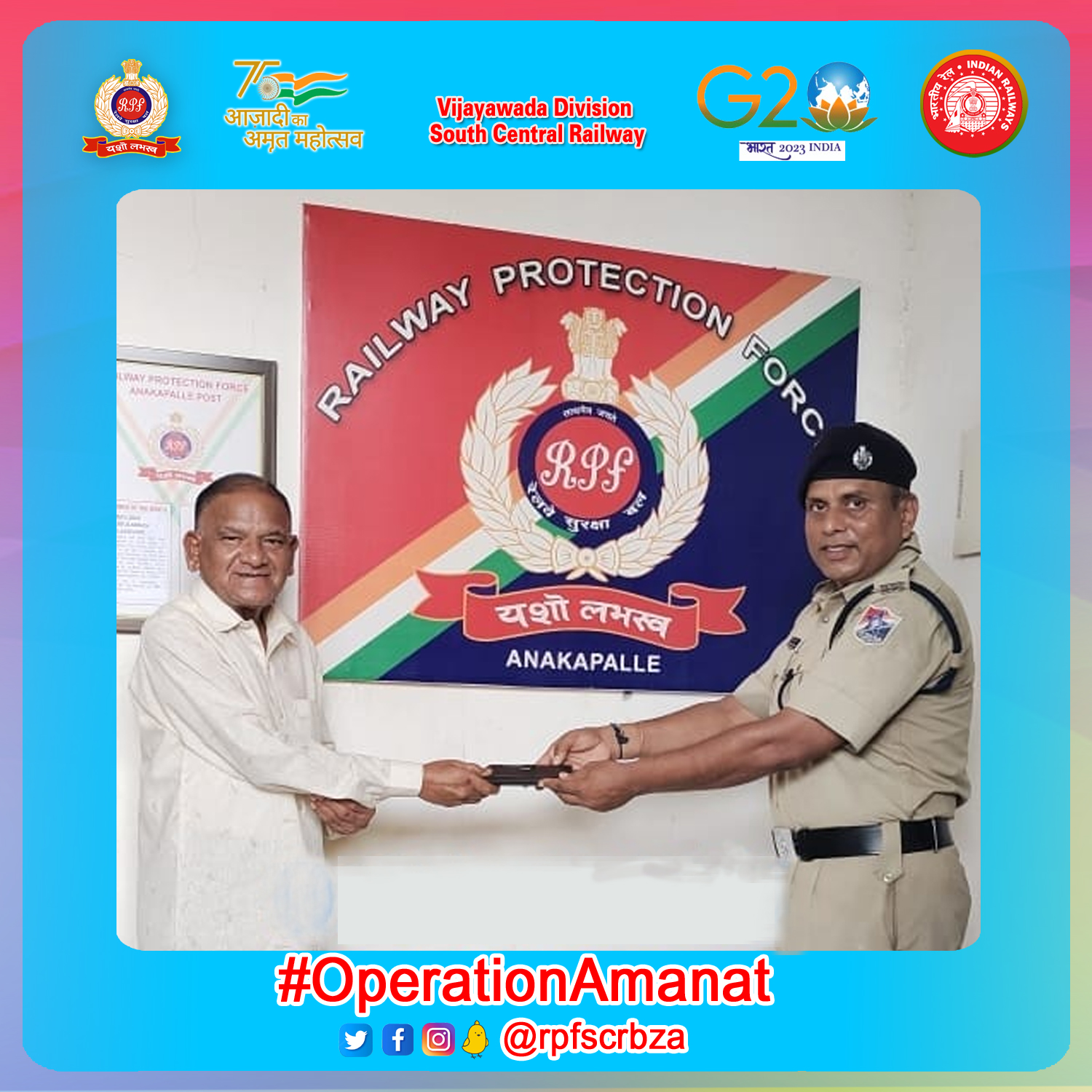 RPF VIJAYAWADA DIV on Twitter "OperationAmanat . on 22072023