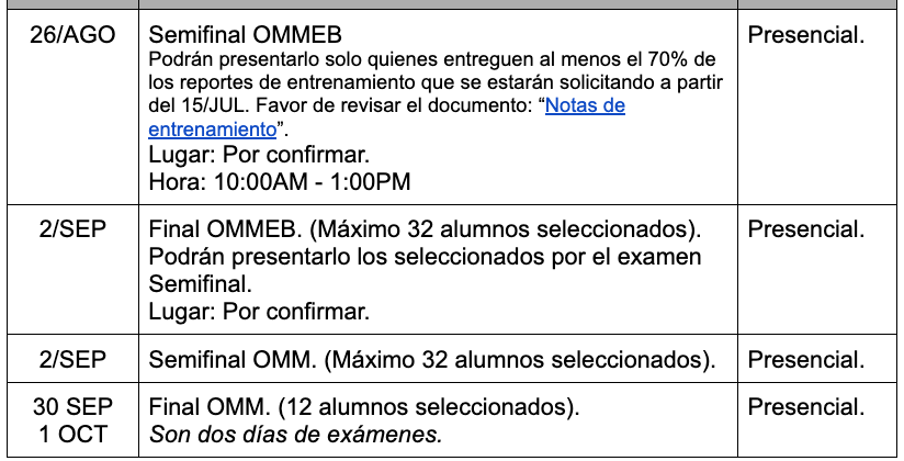 MatematicasNL's tweet photo. AVISO - Ajuste de fechas de exámenes finales para la OMMEB y OMM en @nuevoleon https://t.co/HZTP8az7oW