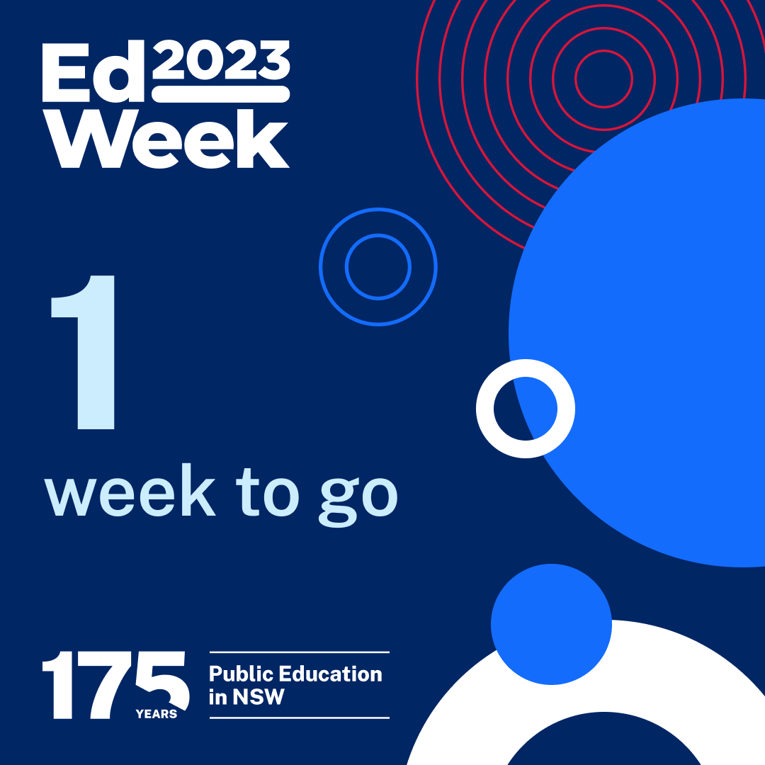 The countdown is on for #EdWeek23! ⌛

We're very excited to launch Education Week with our live stream at 10am AEST on Monday 31 July. Join us in celebrating #175Years of public education: fal.cn/3A7Te

⚠️ Don't forget to share your school activities with #EdWeek23!