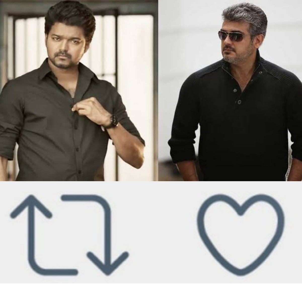 TOlMovies's tweet photo. Who's Biggest Mass Actor ?

            🔁#Vijay                        ❤️#Ajith https://t.co/9Vtbu0dpO3