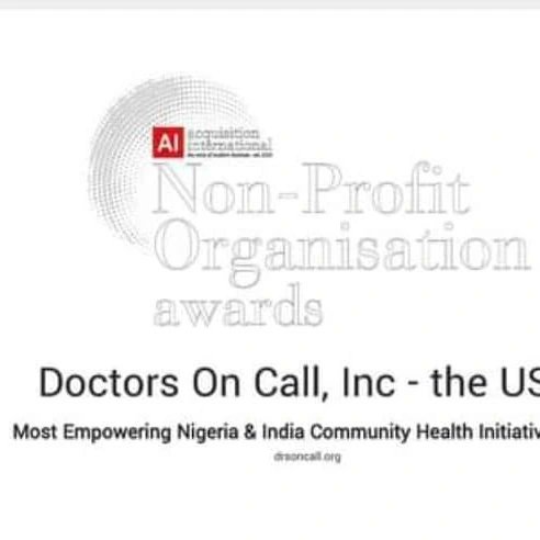doctorsoncal's tweet photo. We are thrilled to inform you that Doctors On Call, Inc won the international award for the most empowering Nigeria 🇳🇬 and India 🇮🇳 Community Health Initiative. 

This is a big win for all of us. https://t.co/vaPjs6Bv2m