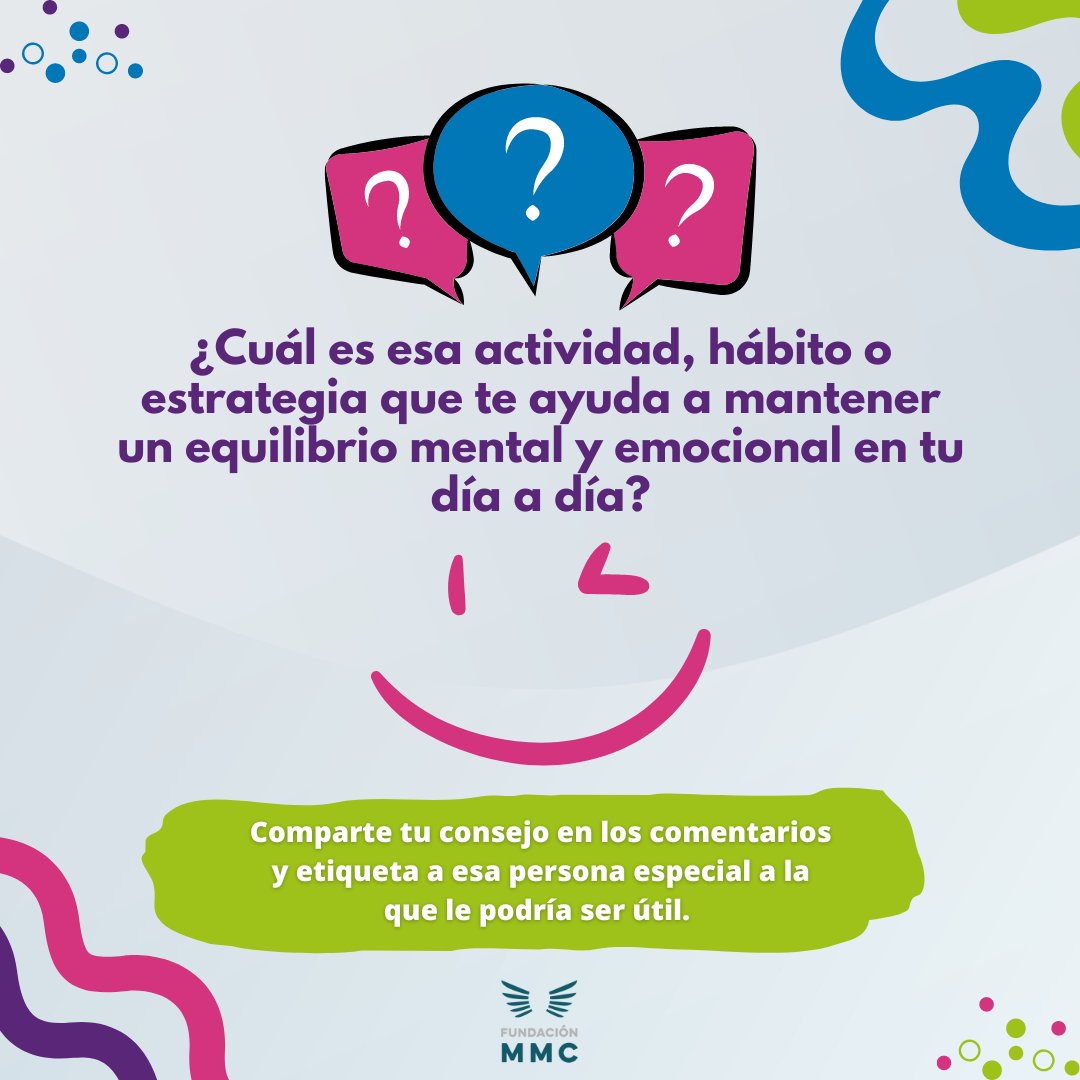 📣 ¿Cuál es esa actividad, hábito o estrategia que te ayuda a mantener un #equilibriomental y #emocional en tu día a día? 🌈🌸 Comparte tu consejo en los comentarios. #saludmental #emocionessanas