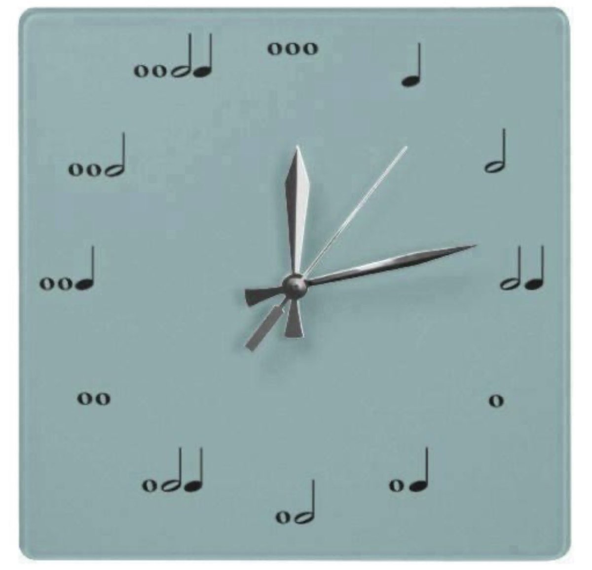 #jokeoftheday Definitely for music nerds! If you studied music you can tell time by this clock ( but the positions of the arms will help you learn them!) #musicNerds #music