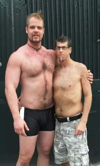 Marcoharrison01's tweet photo. I'd give my left nutsack oh hell both of my nutsack to see and spend time with @BryanKnight66 #nycpride https://t.co/UkBr4UloQO