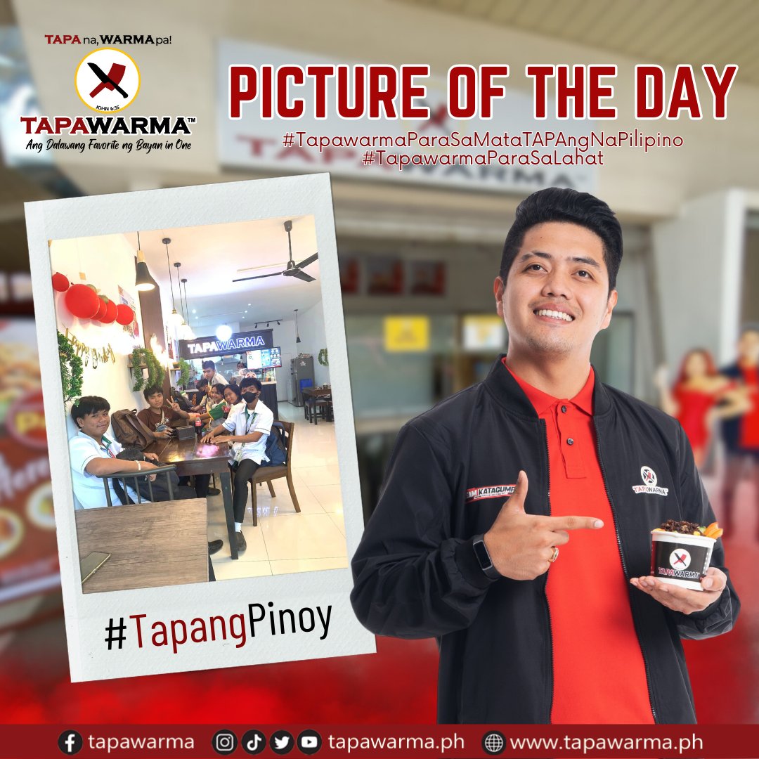 tapawarma_ph's tweet photo. 𝙎𝙋𝙊𝙏𝙏𝙀𝘿 𝘾𝙐𝙎𝙏𝙊𝙈𝙀𝙍𝙎 𝙊𝙁 𝙏𝙃𝙀 𝘿𝘼𝙔 🤩

Friends get you through the day the best when you can just grab a quick bite and go. 💗

#pictureoftheday #franchiseidea #smallcapitalbusines #TapawarmaTime #Tapawarma #TeamKatagumpay https://t.co/esbmR5EMnq