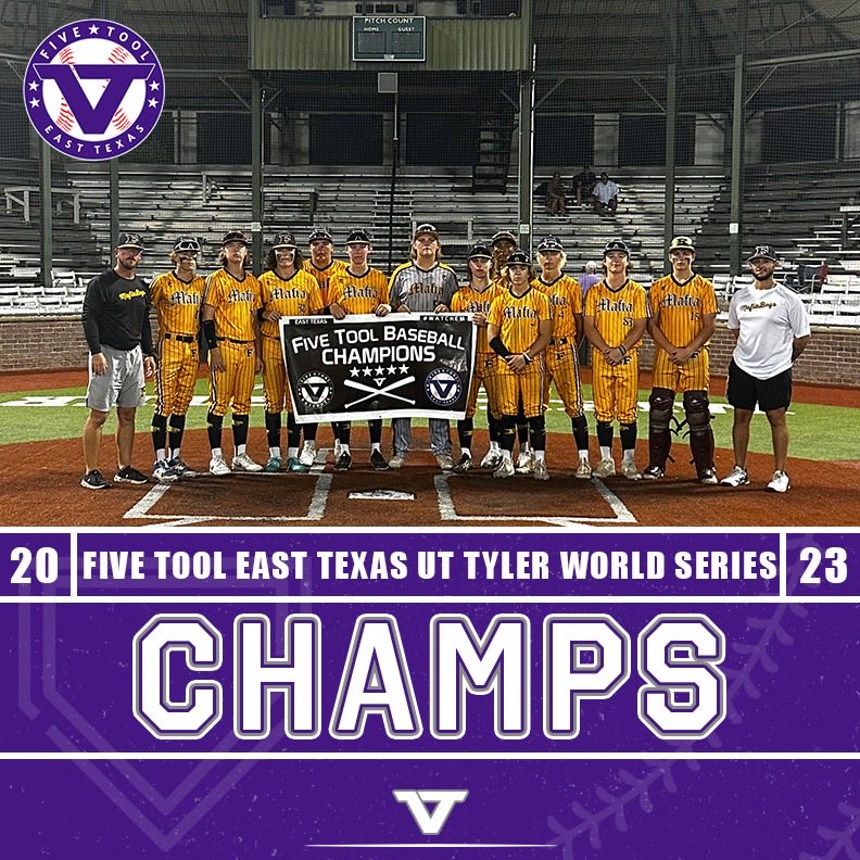 Five Tool East Texas (@fivetooletx) on Twitter photo 🏆CHAMPIONS🏆
Congrats to <a href="/FiveStarPB/">5 Star Performance</a> 2025 Black on winning the 15U/16U Championship at the <a href="/FiveTool/">Five Tool Baseball</a> East Texas UT Tyler World Series!
#WatchEm 🏆CHAMPIONS🏆
Congrats to <a href="/FiveStarPB/">5 Star Performance</a> 2025 Black on winning the 15U/16U Championship at the <a href="/FiveTool/">Five Tool Baseball</a> East Texas UT Tyler World Series!
#WatchEm