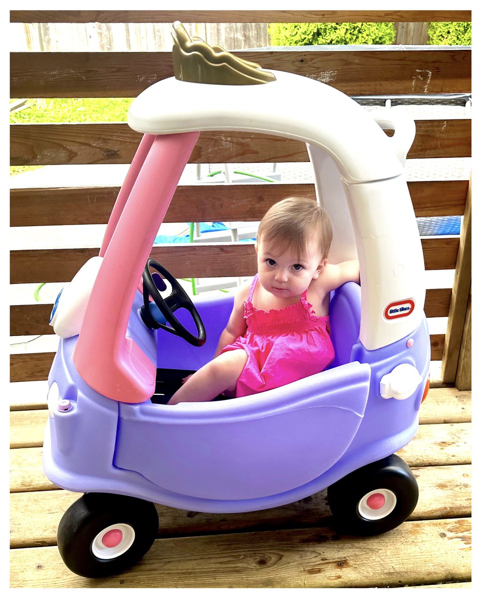 ⚜️ Baby Juliet In Her Barbie Outfit, With Her 1st Car ✔️ * * * #RaisingJuliet #BarbieMovie #FirstCar