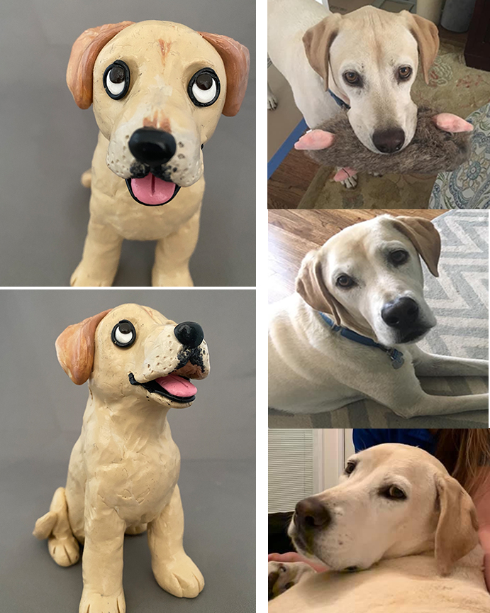 houndsofhope's tweet photo. Subtle shading and coloration highlight Lucky the #labrador's tribute figurine, made for his family. Aimed to capture this goofy, happy boy's joy and sweetness  Custom figurines: https://t.co/JKb93kzRKq https://t.co/4nwKFgxh4e