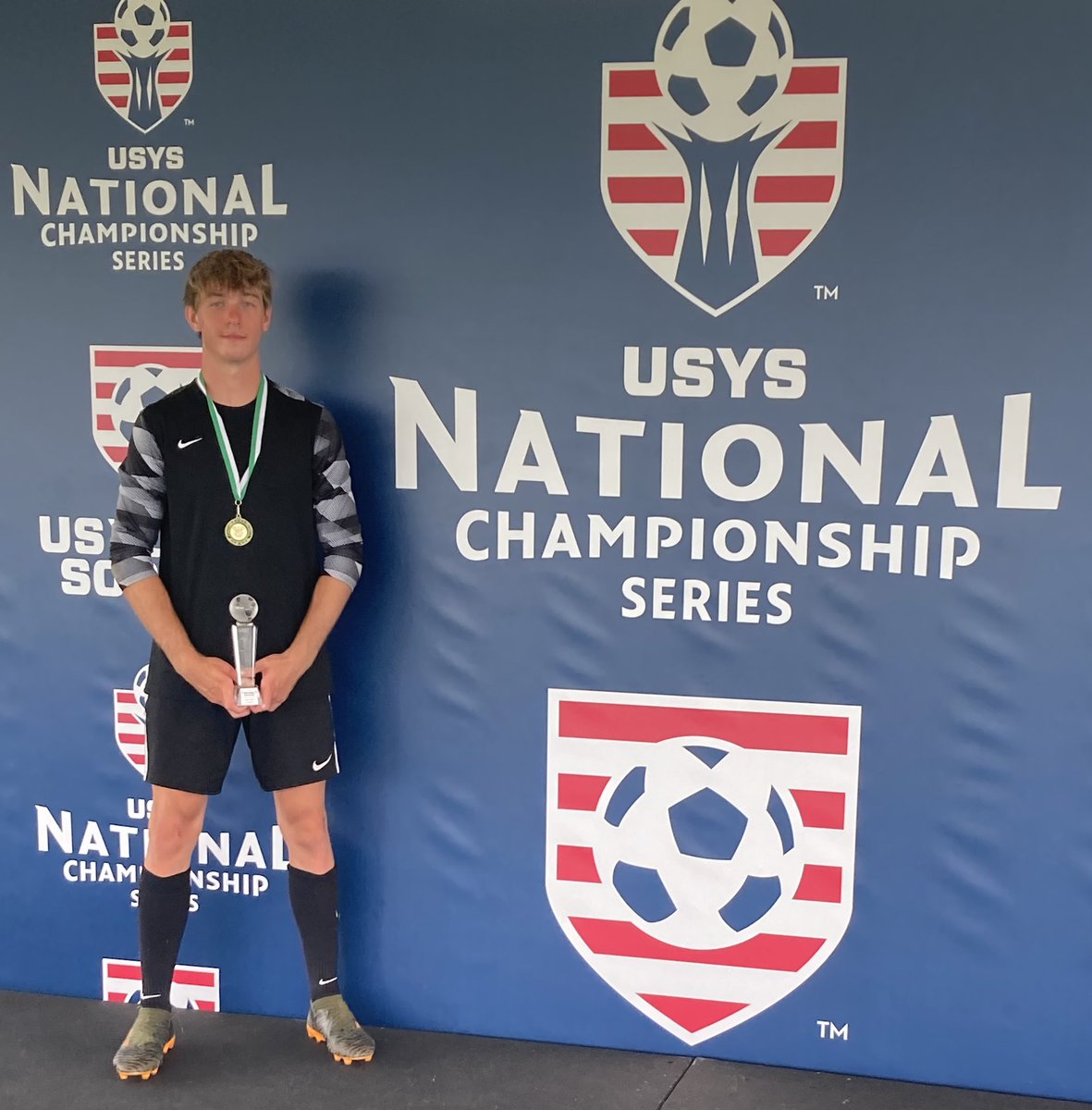 Congratulations to <a href="/SCNorthSoccer/">North Boys Soccer</a> goalkeeper <a href="/calebtcross/">Caleb Cross</a> for winning the 2023 <a href="/KeeperWars/">Keeper Wars Ink</a> U18-19 National Championship <a href="/ESPNWWOS/">ESPN Wide World of Sports</a>!