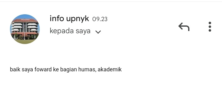 vvvvvfz's tweet photo. UPDATE BALESAN DARI EMAIL NYA UPN https://t.co/ft0vd2hBf0