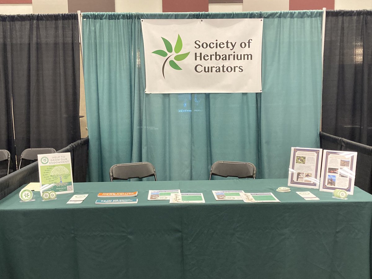 Stop by the <a href="/socherbcurators/">Society of Herbarium Curators</a> booth at #Botany2023 to get a sticker and become a member!