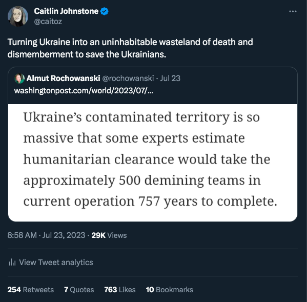 The Empire Knows It's Pouring Ukrainian Blood Into An Unwinnable Proxy War

In a new article titled “Ukraine’s Lack of Weaponry and Training Risks Stalemate in Fight With Russia,” The Wall Street Journal’s Daniel Michaels reports that western officials knew Ukrainian forces