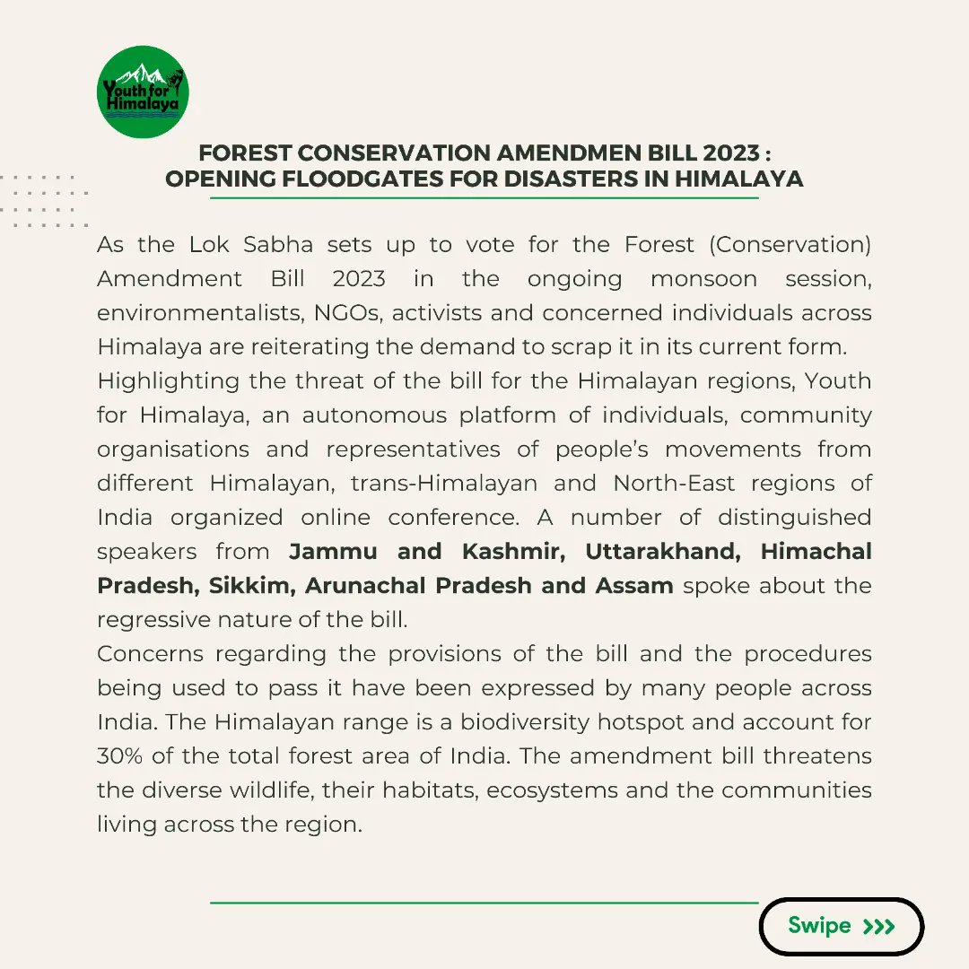 Himalayan_Youth's tweet photo. @Himalayan_Youth hosted an online press conference on July 22, 2023! Eminent speakers from diverse backgrounds came together to discuss the controversial #FCABill2023 &amp; its potential impacts on the Himalayan region.  #YouthForHimalaya #ProtectTheHimalaya https://t.co/5x4b2EQooc