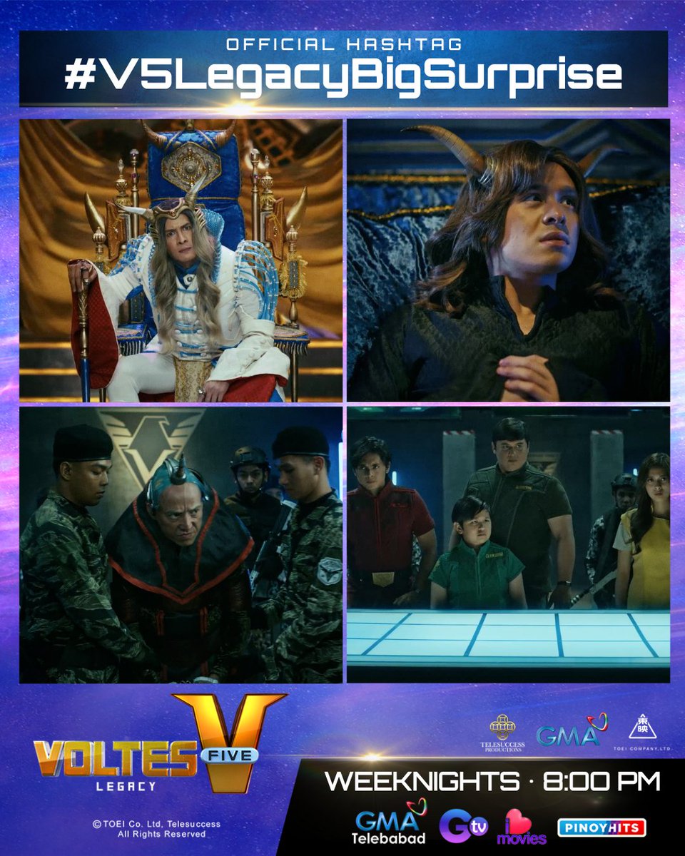 VoltesVLegacy's tweet photo. GET READY FOR A #V5LegacyBigSurprise TONIGHT!

Tumutok na mamayang 8PM sa GMA Telebabad and Kapuso Stream! Check out https://t.co/8YcELBIn8k on TikTok for more #VoltesVLegacy updates! https://t.co/UYOEaO14EY
