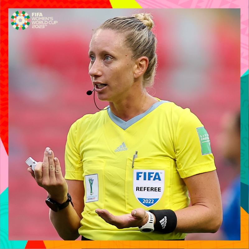 FIFAcom's tweet photo. From raising kids to refereeing at the @FIFAWWC 🙌

Tori Penso's incredible journey started by watching the 2019 #FIFAWWC on television with her baby in her arms. 

Today she takes charge of #GER vs #MAR in Melbourne 👏