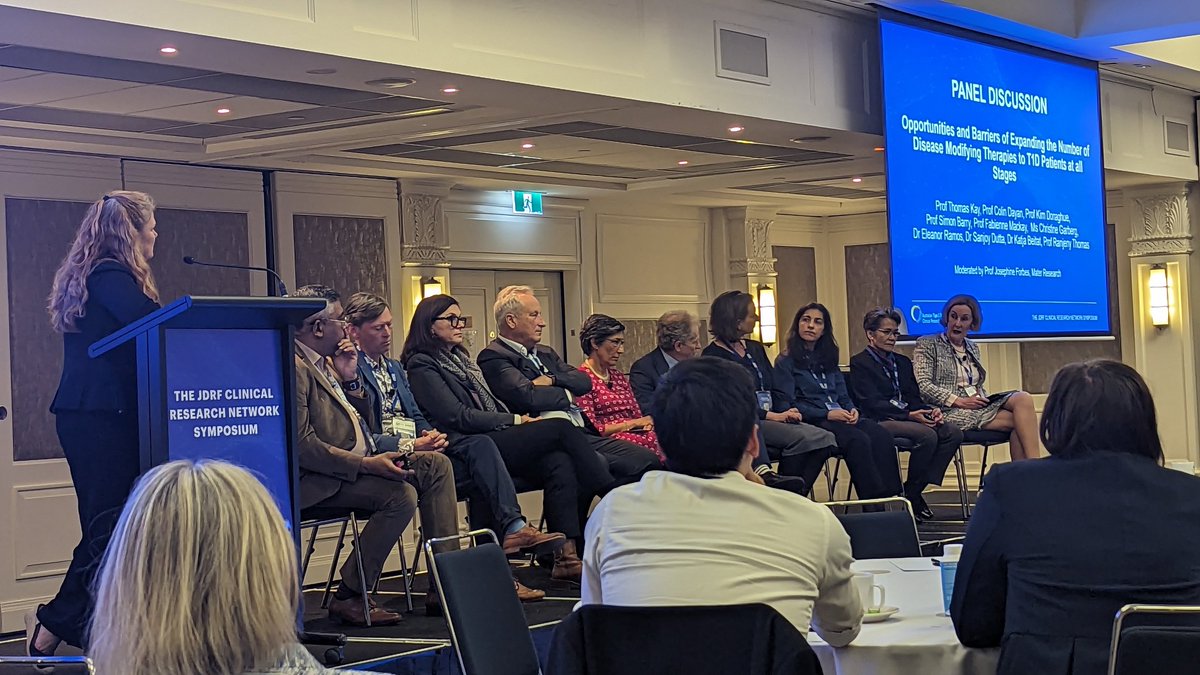 Interesting discussion point from Colin Dayan: "Some endocrinologists see insulin as a safe drug, and immune modifying therapies as unsafe drugs". Cultural change may be required to bring these emerging therapies to patients. Meetings like these are a great start @JDRFaus #t1dcrn